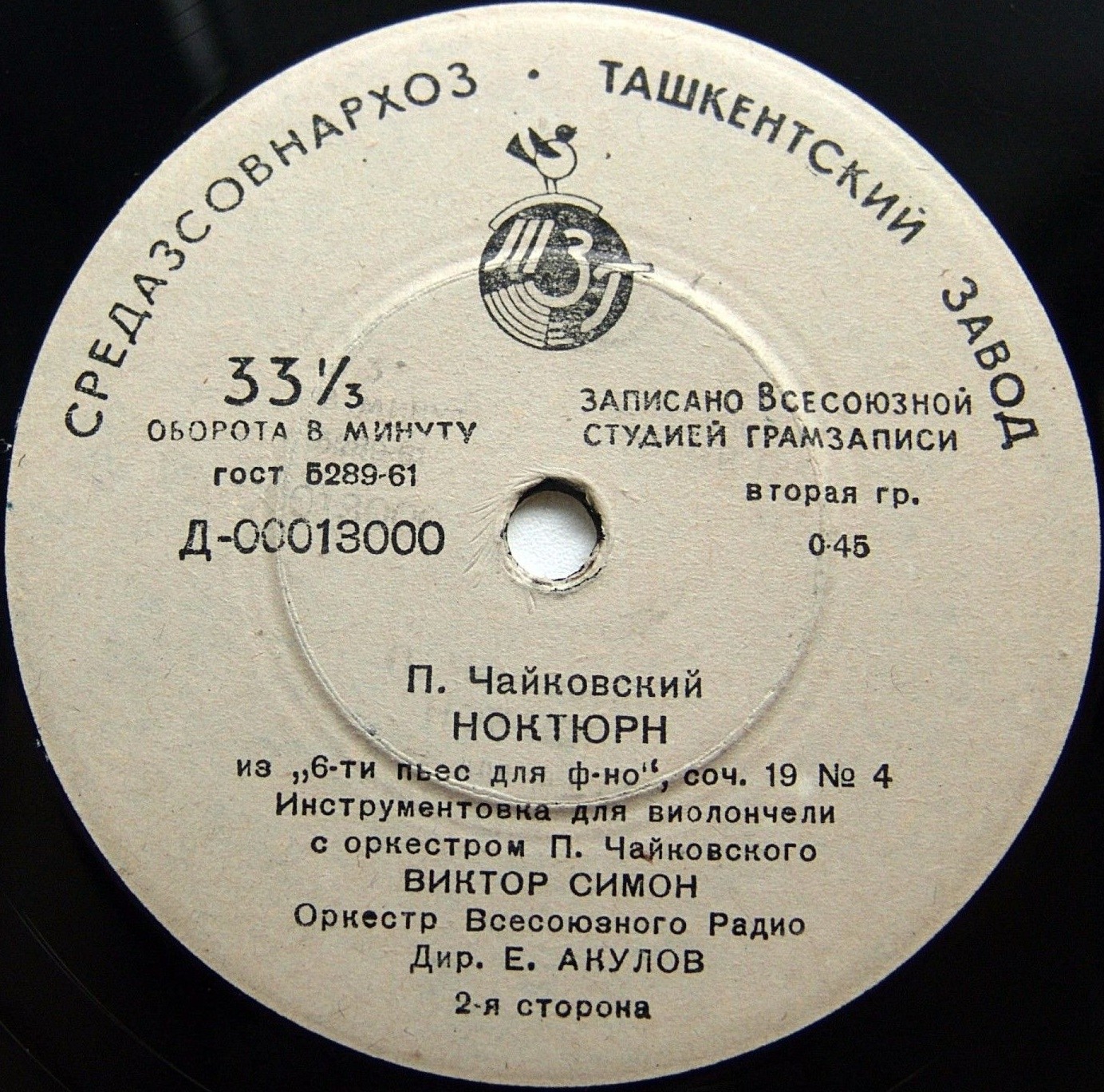 П. Чайковский. Играет Виктор Симон (виолончель)