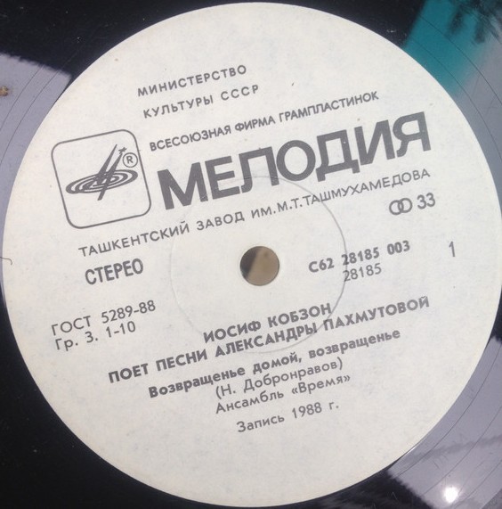 Возвращенье домой, возвращенье. Иосиф Кобзон поет песни Александры Пахмутовой