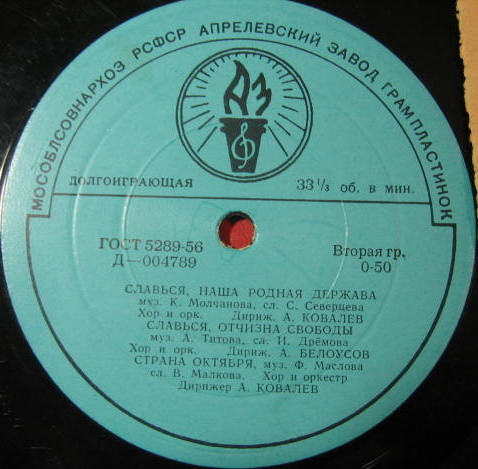 Песни о Ленине, Партии, Родине