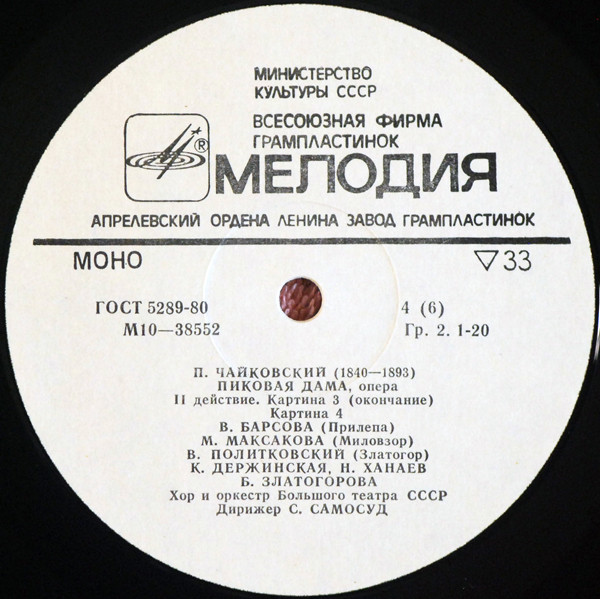 П. ЧАЙКОВСКИЙ. "Пиковая дама", опера в 3 действиях