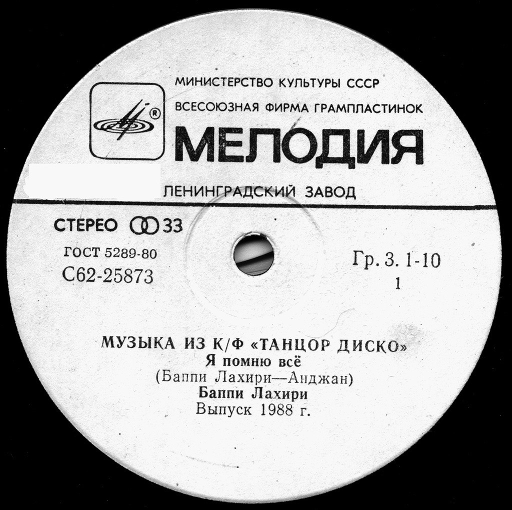 МУЗЫКА ИЗ КИНОФИЛЬМА «ТАНЦОР ДИСКО» (2)