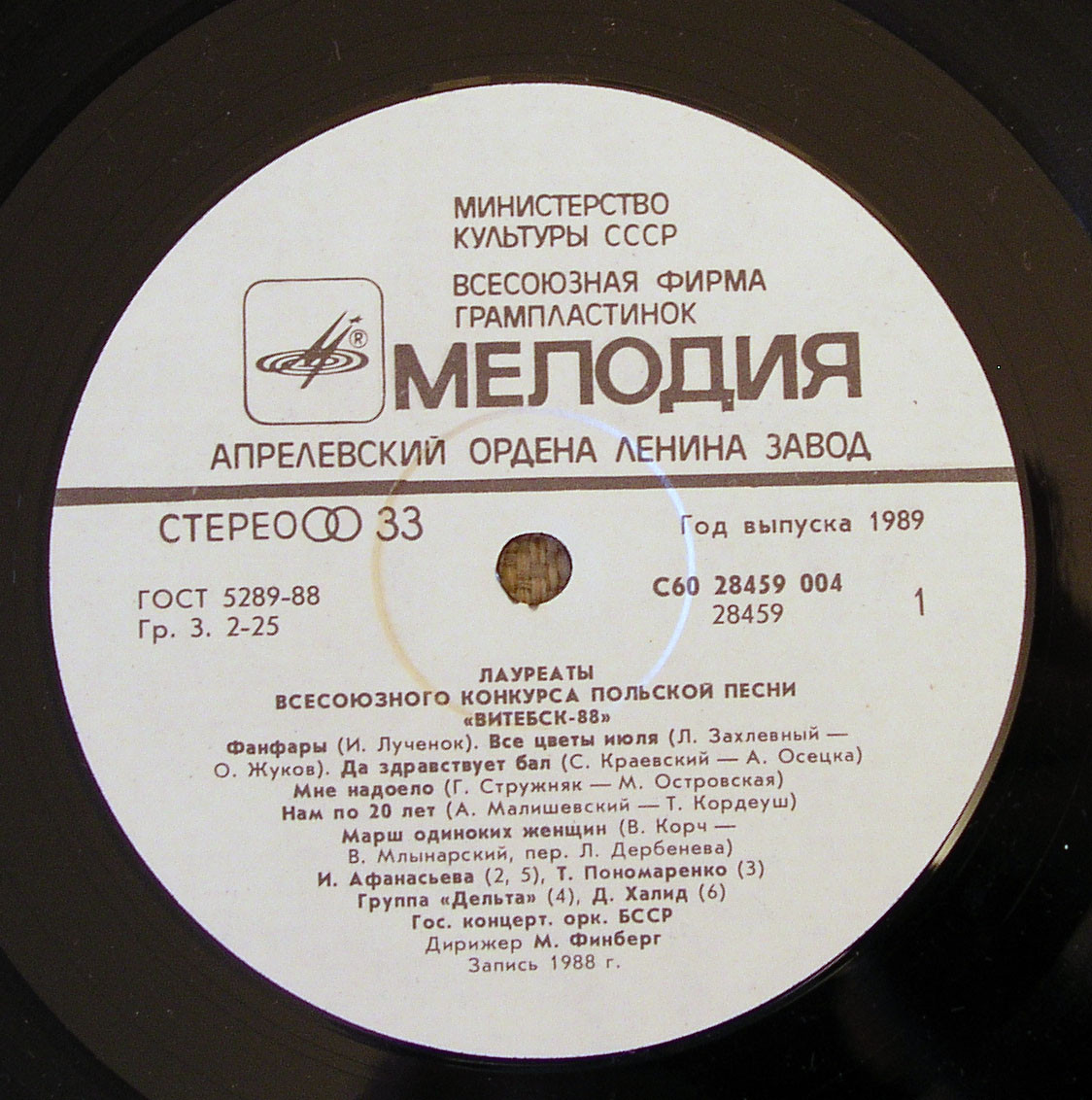 ЛАУРЕАТЫ ВСЕСОЮЗНОГО КОНКУРСА ПОЛЬСКОЙ ПЕСНИ «ВИТЕБСК-88»