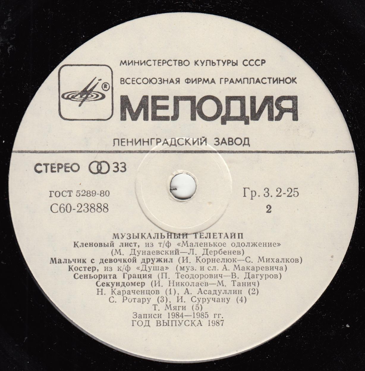 Музыкальный телетайп 1