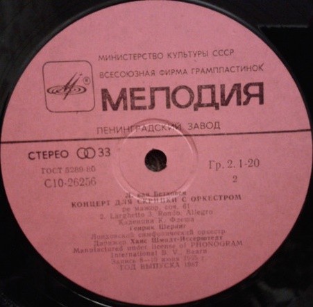 Л. ван Бетховен: Концерт для скрипки с оркестром (Генрик Шеринг)