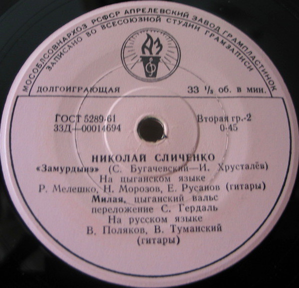 Николай Сличенко. Цыганские песни