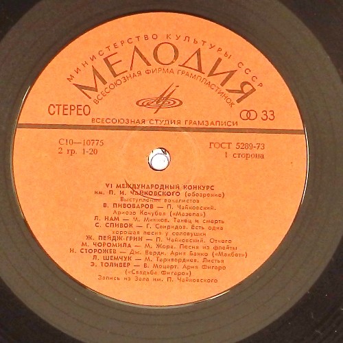 VI МЕЖДУНАРОДНЫЙ КОНКУРС П.И.ЧАЙКОВСКОГО. Сольное пение