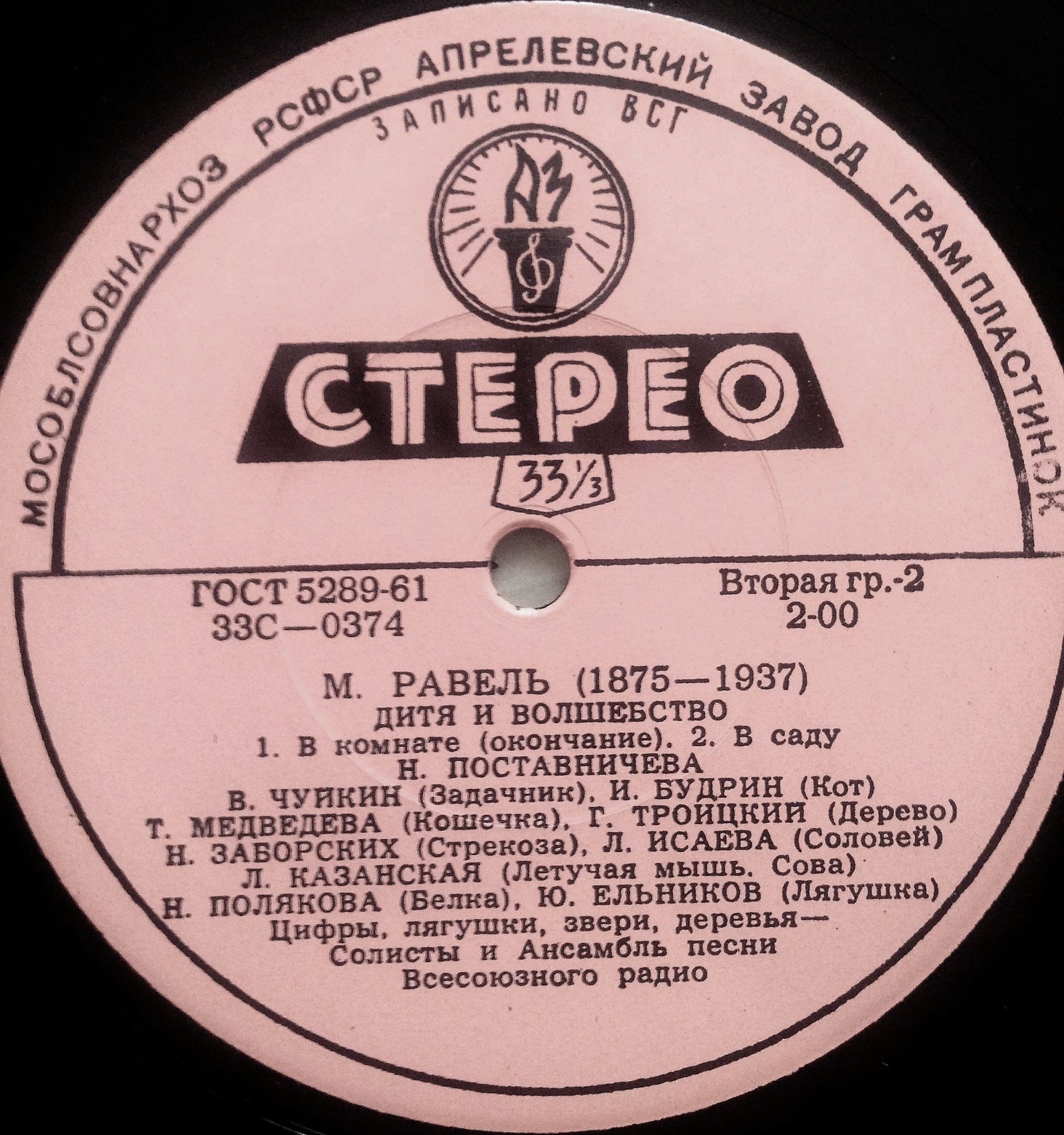 М. РАВЕЛЬ (1875–1937): «Дитя и волшебство», лирическая фантазия в 2 ч.