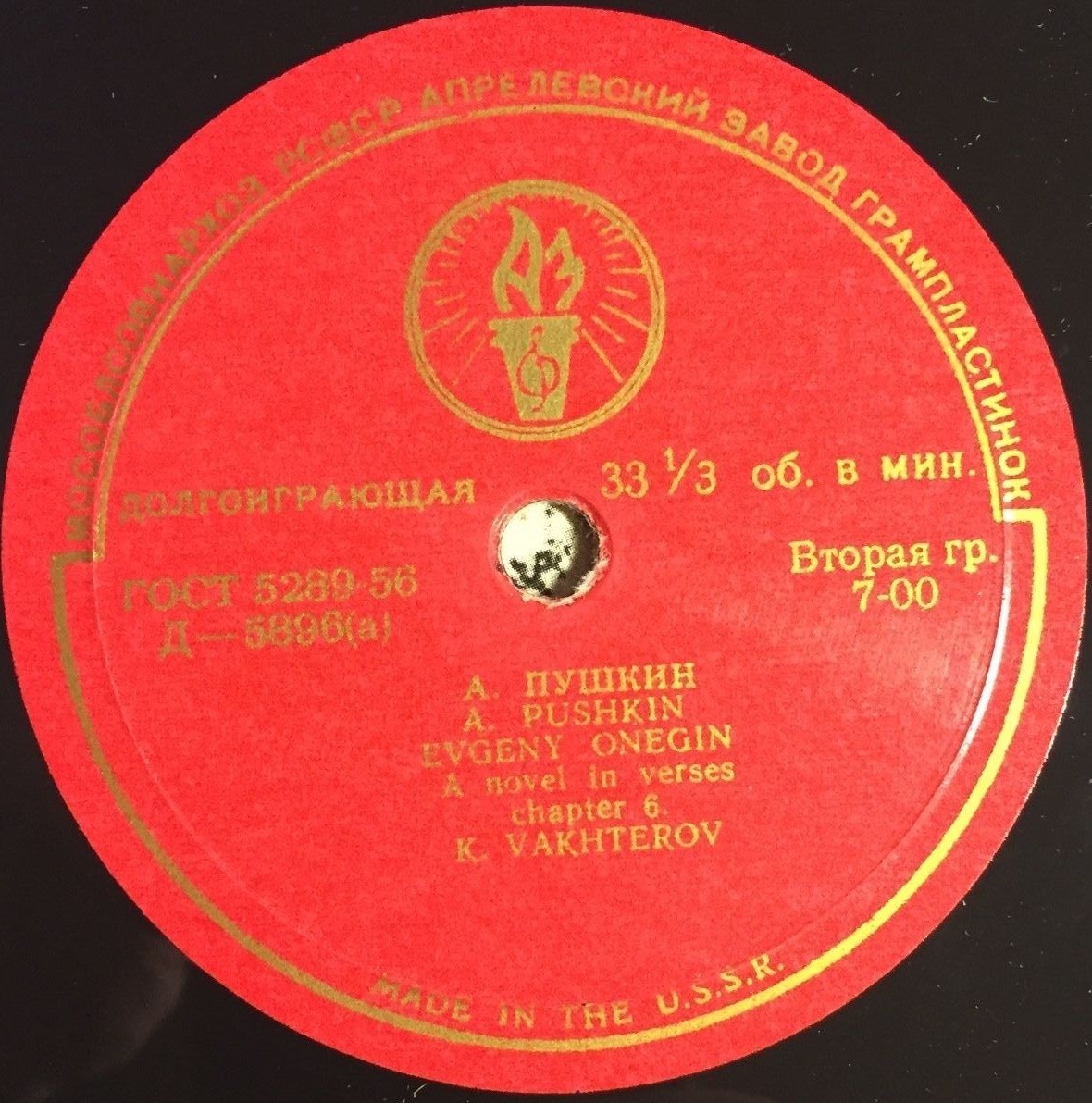 А. С. Пушкин. "Евгений Онегин", глава VI (роман в стихах). Читает К. Вахтеров