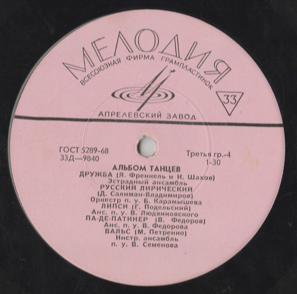 Альбом танцев