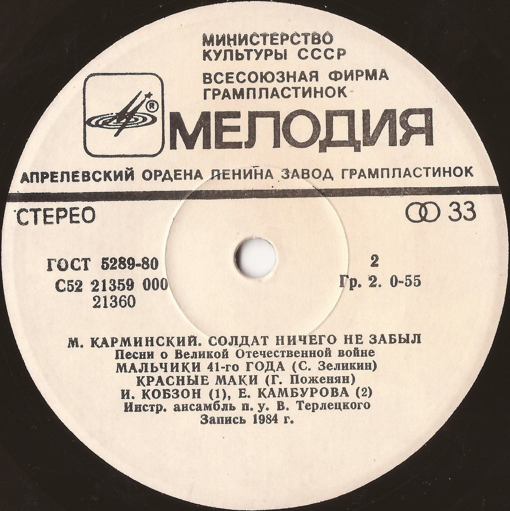 M. КАРМИНСКИЙ: «Солдат ничего не забыл», песни о Великой Отечественной войне.