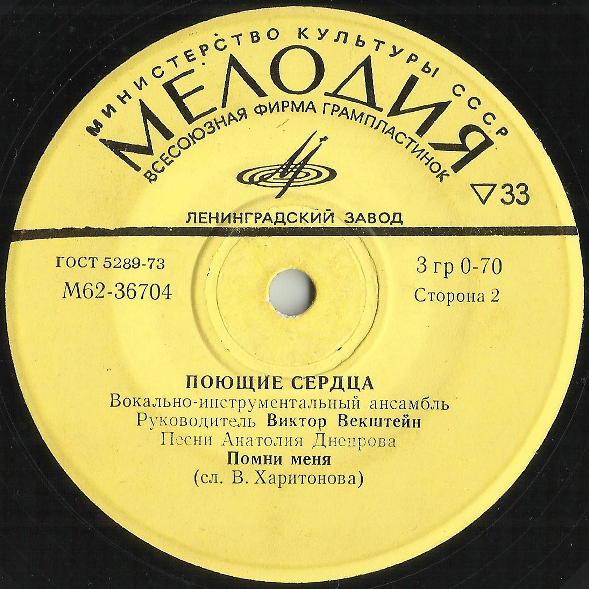 ВИА "ПОЮЩИЕ СЕРДЦА". Песни Анатолия Днепрова