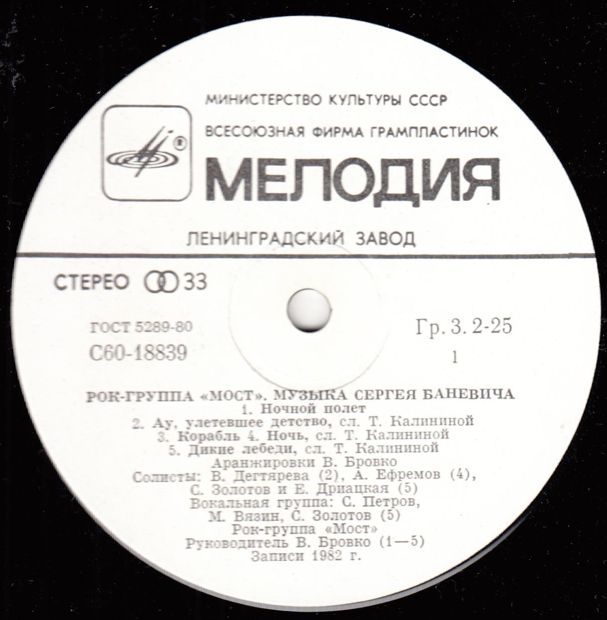 Рок-группа "Мост". Музыка Сергея Баневича