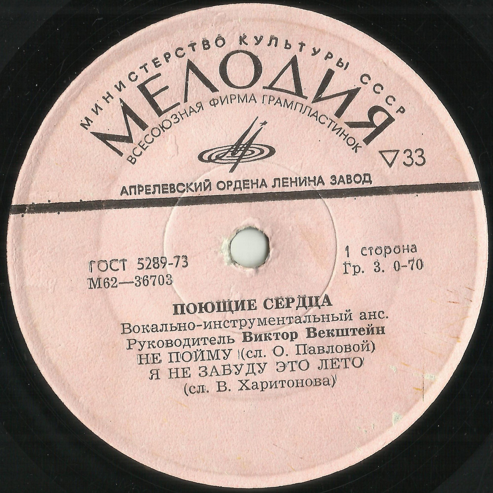 ВИА "ПОЮЩИЕ СЕРДЦА". Песни Анатолия Днепрова