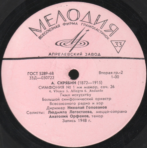 А. СКРЯБИН. Симфония № 1 ми мажор, соч. 26 (Н. Голованов)