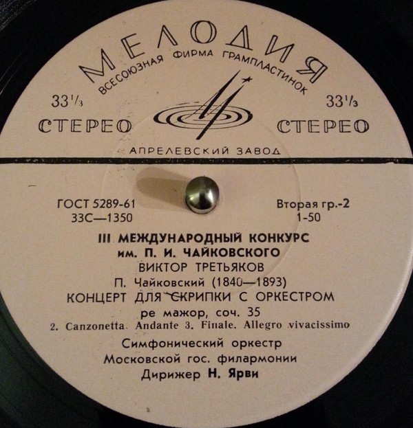 П. ЧАЙКОВСКИЙ Концерт для скрипки с оркестром (В. Третьяков, СО МГФ, Н. Ярви)