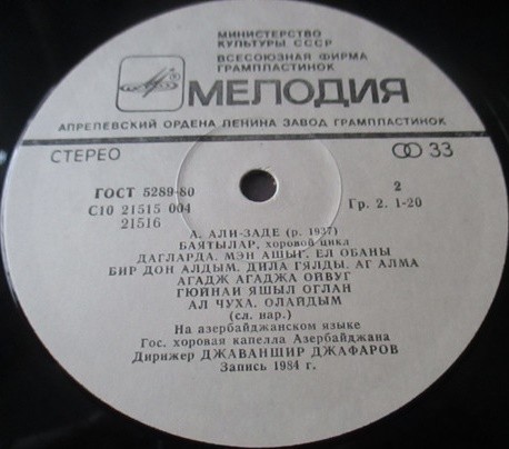 А. АЛИ-ЗАДЕ (1937)