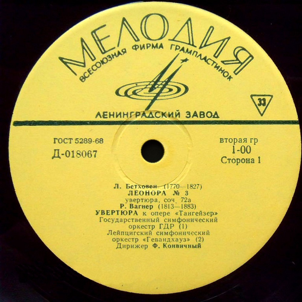 Л. Бетховен, Р. Вагнер. Дирижер Ф.Конвичный