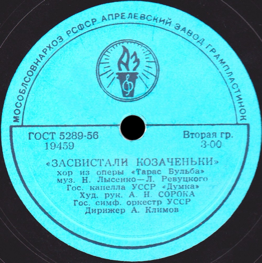 Засвистали козаченьки (хор из оперы «Тарас Бульба») / Песня Тараса (из оперы «Тарас Бульба»)