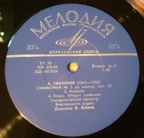 А. ГЛАЗУНОВ (1865—1936). Симфония № 3 ре мажор, соч. 33 (Б. Хайкин)