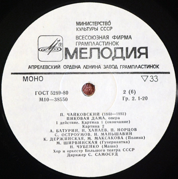 П. ЧАЙКОВСКИЙ. "Пиковая дама", опера в 3 действиях