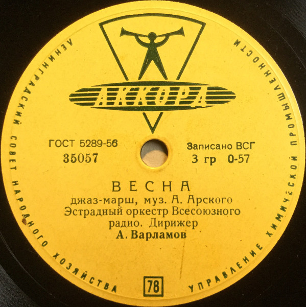 Эстрадный оркестр ВР, дир. А. Варламов - Весна, джаз марш // Полька