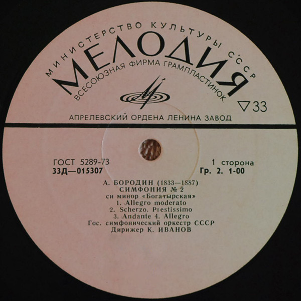 А. БОРОДИН Симфонии №2 и 3, муз. картина "В Средней Азии"