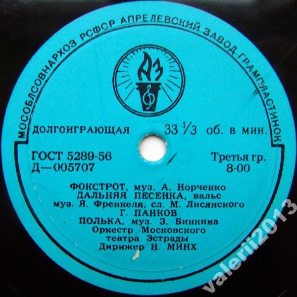 Оркестр Московского театра эстрады, дирижер Н. Минх