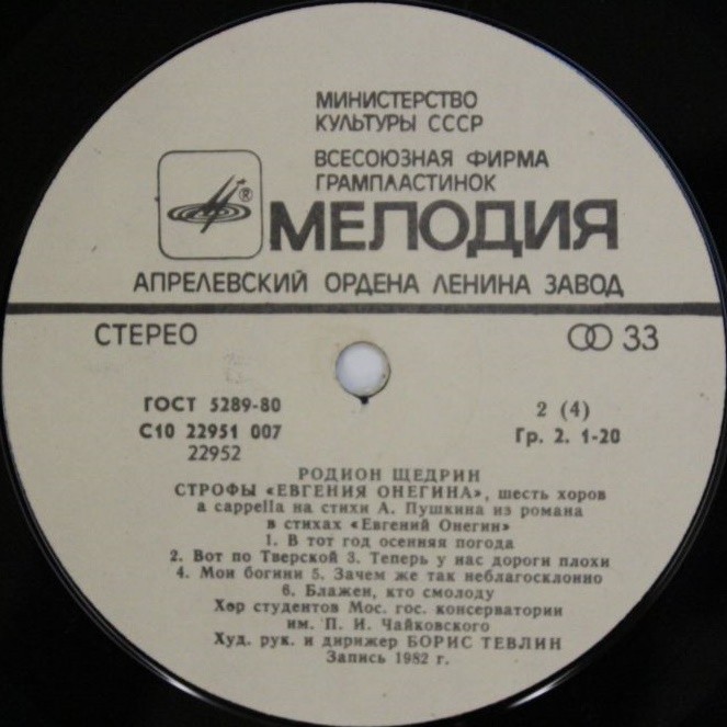 Р. Щедрин (1932): Хоры