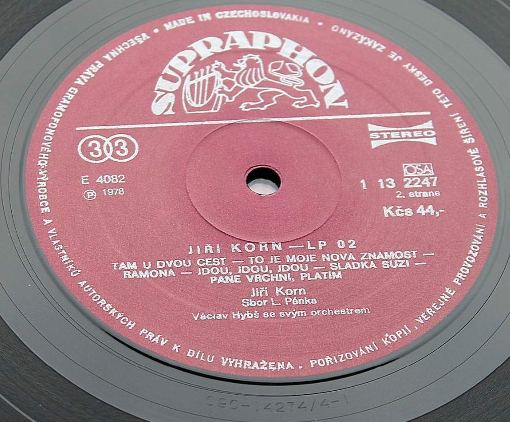 Jiří Korn ‎– LP 02 [по заказу чешской фирмы SUPRAPHON 1113 2247]
