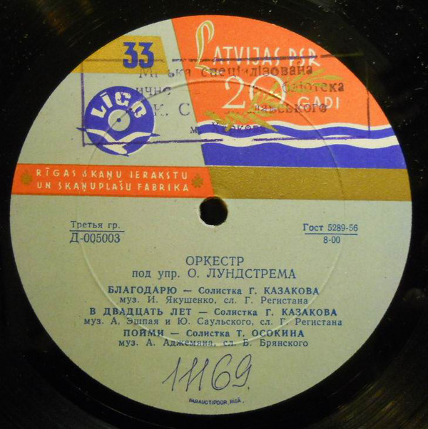 Эстрадный оркестр п/у О. Лундстрема