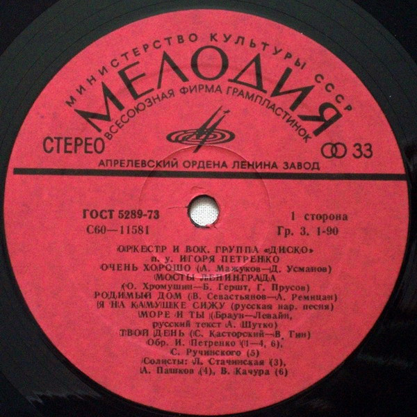 Оркестр и вокальная группа "Диско" п/у Игоря Петренко