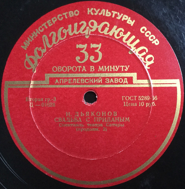 Н. ДЬЯКОНОВ (1911–1982): «Свадьба с приданым» (спектакль)