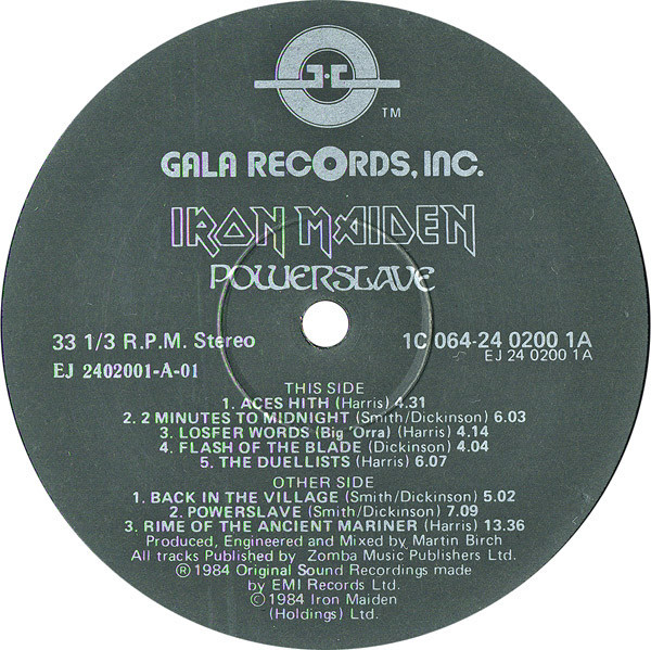 IRON MAIDEN «Powerslave» (запись 1984г.)