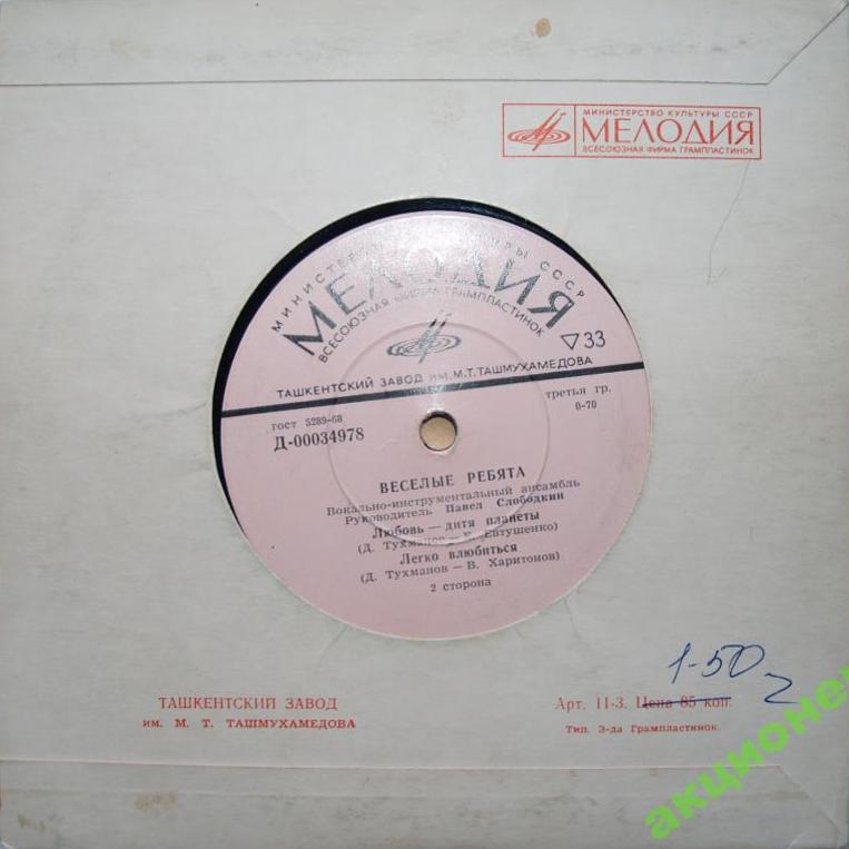 ВИА "ВЕСЕЛЫЕ РЕБЯТА". Руководитель Павел Слободкин