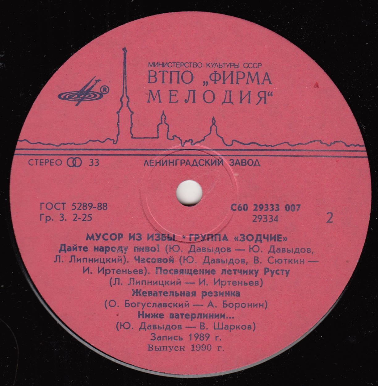 Группа "Зодчие". «Мусор из избы»