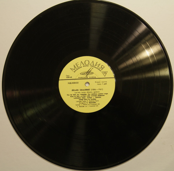 Е. Граубинь. Обработки латышских народных песен / Jēkabs Graubiņš. Latviešu tautas dziesmu apdares