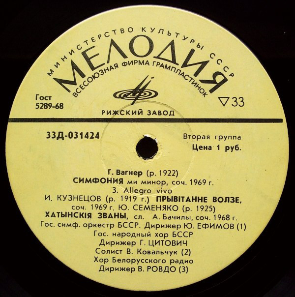 Г. ВАГНЕР (1922) / И. КУЗНЕЦОВ (1919) / Ю. СЕМЕНЯКО (1925)