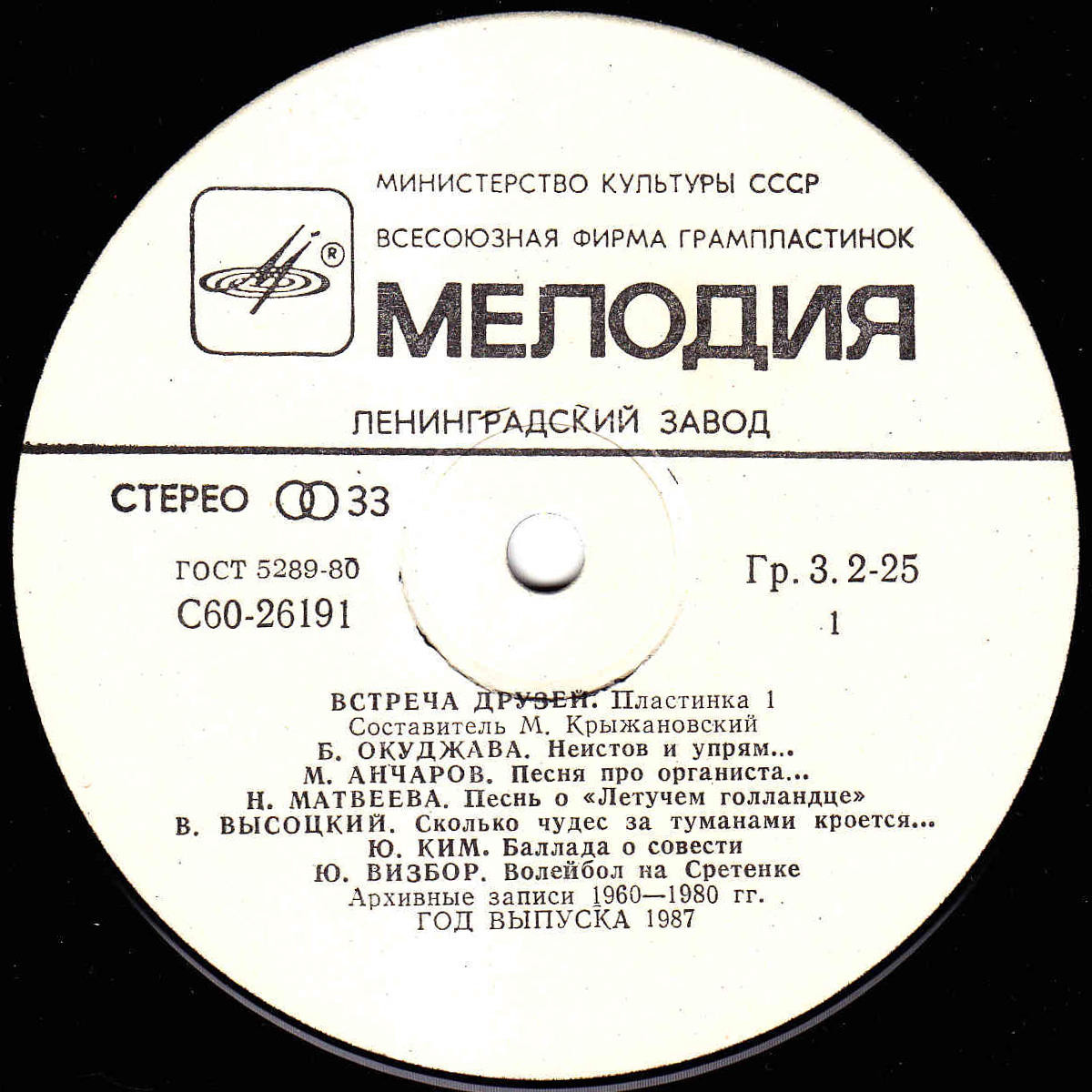 Встреча друзей. 25 лет клубу песни «Восток»