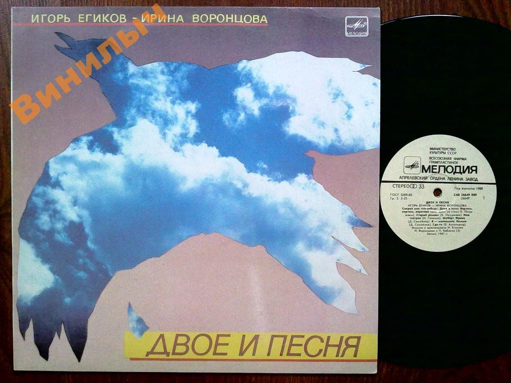 ВОРОНЦОВА Ирина. «Двое и песня». Песни И. Егикова: