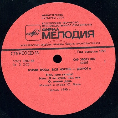 Юрий ЛОЗА. «Вся жизнь — дорога»