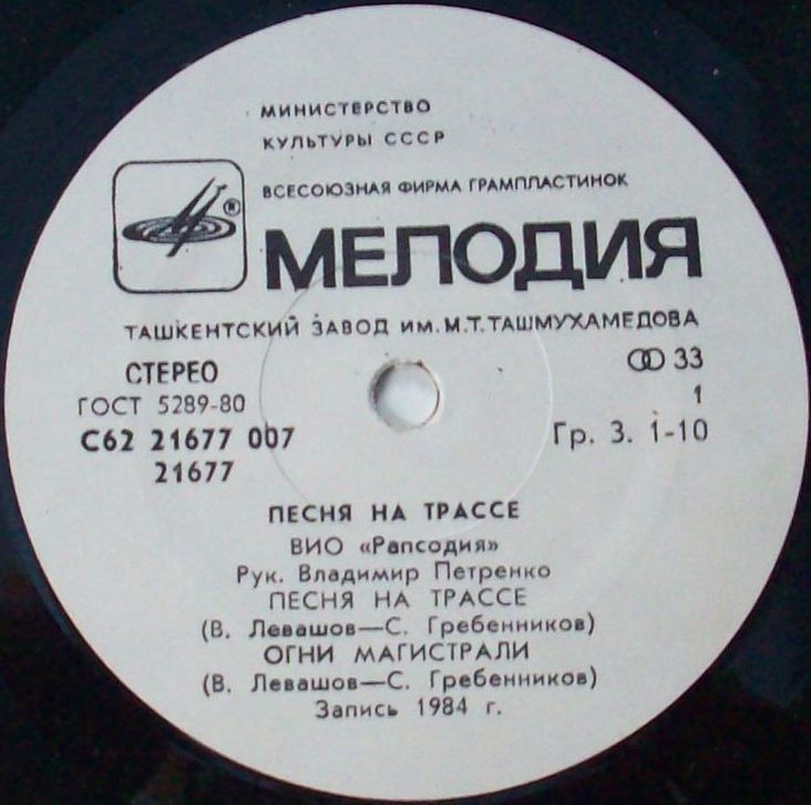 ВИО «РАПСОДИЯ», рук. Владимир Петренко. «Песня на трассе»