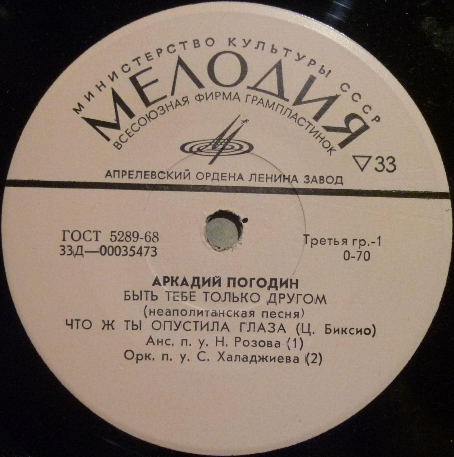 Поёт Аркадий ПОГОДИН
