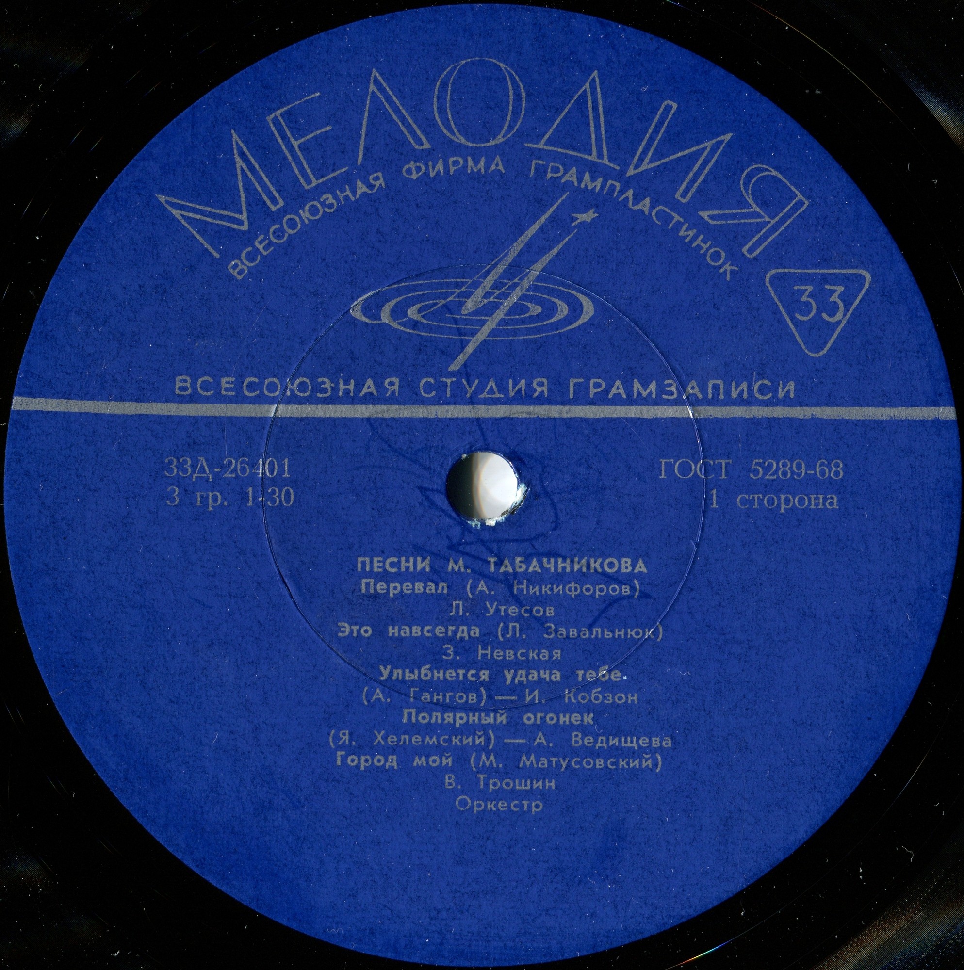 Песни Модеста Табачникова