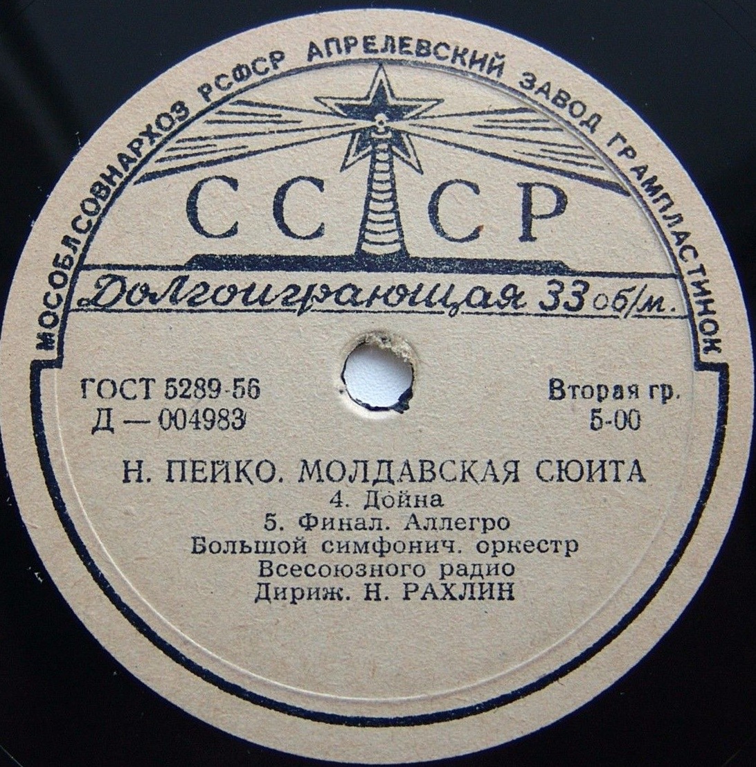 Н. Пейко: Молдавская сюита (БСО ВР, Н. Рахлин)