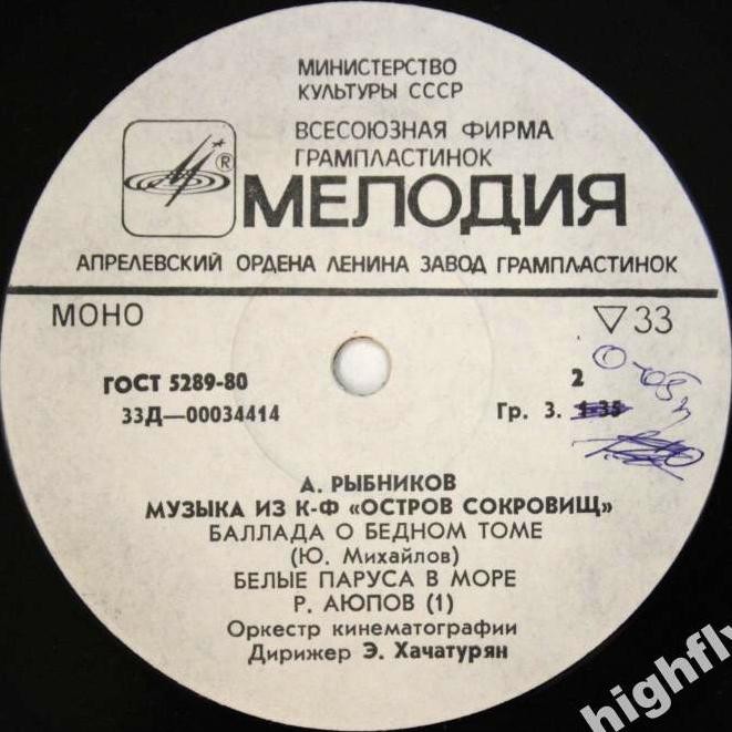 Алексей РЫБНИКОВ. Музыка из к/ф "Остров сокровищ"