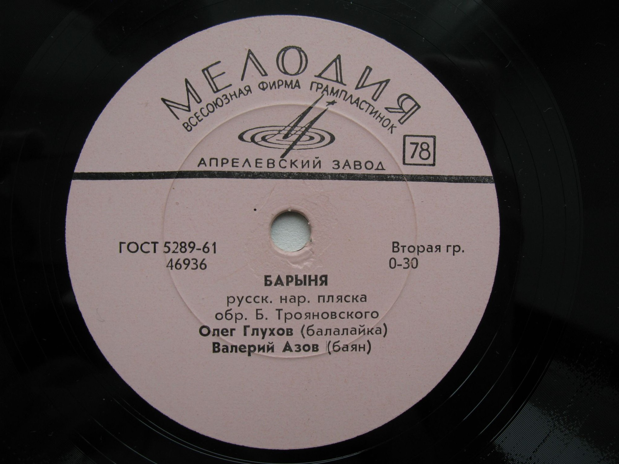 В. АЗОВ (баян), О. ГЛУХОВ (балалайка)