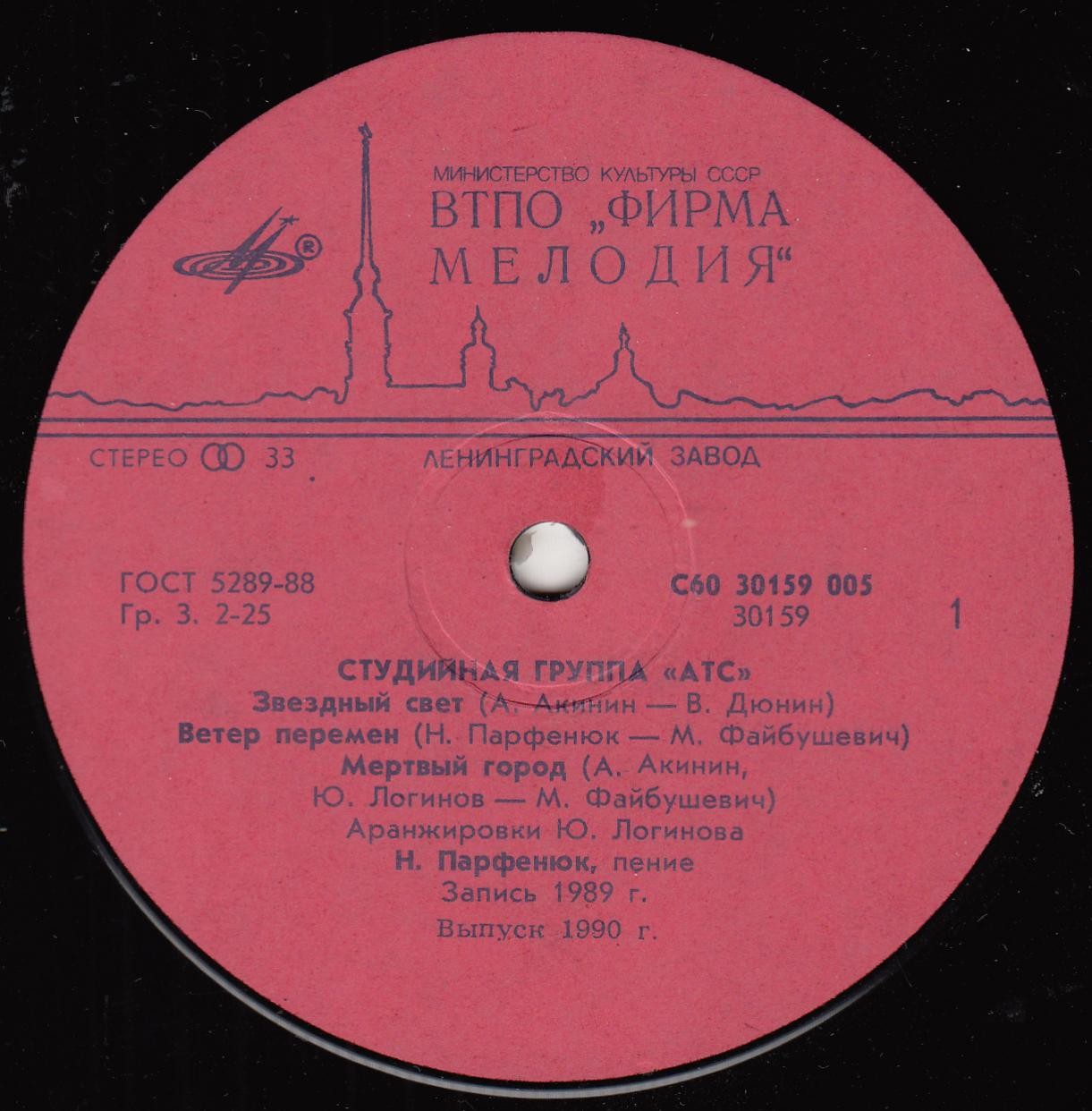 Студийная группа А.Т.С. — Забвение
