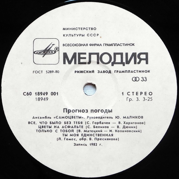 Ансамбль "Самоцветы" - Прогноз погоды