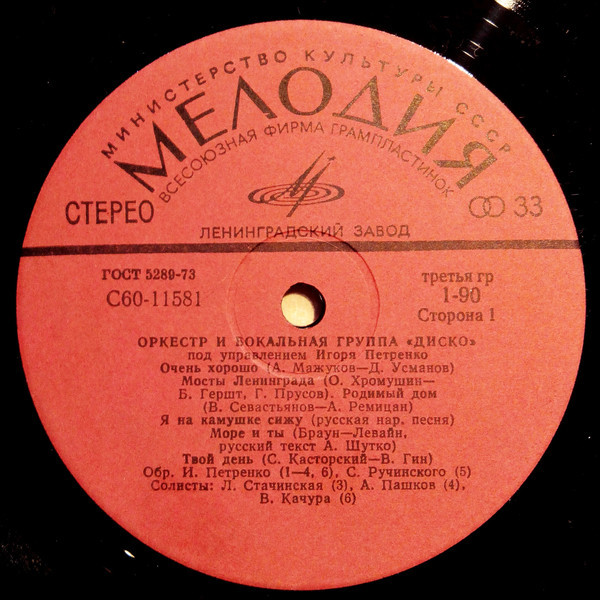 Оркестр и вокальная группа "Диско" п/у Игоря Петренко