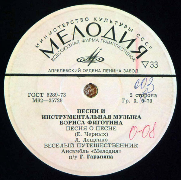 Борис Фиготин - Песни и инструментальная музыка